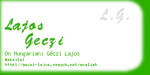 lajos geczi business card